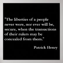 Patrick Henry Quote Poster