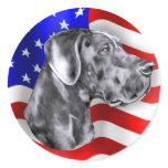 Patriot Dane Blue UC Round Stickers