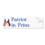 Patriot in Prius Bumper Sticker