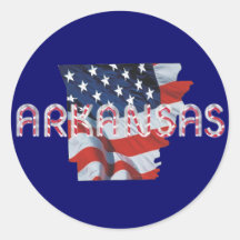 Patriote de l'Arkansas de PIÈCE EN T Adhésifs Ronds