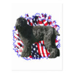 Patriote noir de Terrier de Russe Cartes Postales