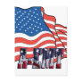 PATRIOTIC A-EMT FLAG WRAPPED EMERGENCY MED TECH POSTCARD