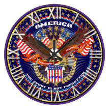 Patriotic All Styles Please View Artist Comments Wall Clocks