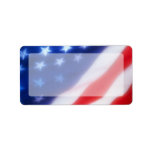 Patriotic American Flag Blank labels