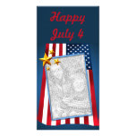 Patriotic American Flag Customizable Photo Card