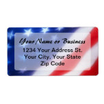 Patriotic American Flag Label