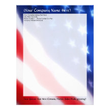 Patriotic American Flag Letterhead