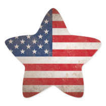 Patriotic American Flag Vintage Stars & Stripes Star Stickers