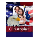Patriotic American Icon photo template Post Card