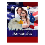 Patriotic American photo template Postcard