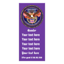 Patriotic American Rack Card View Notes Please