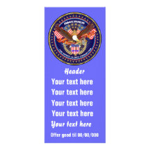 Patriotic American Rack Card View Notes Please