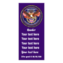 Patriotic American Rack Card View Notes Please