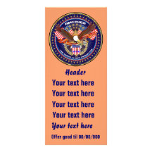Patriotic American Rack Card View Notes Please