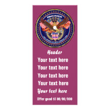 Patriotic American Rack Card View Notes Please