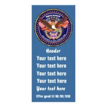 Patriotic American Rack Card View Notes Please