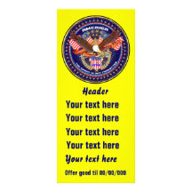 Patriotic American Rack Card View Notes Please