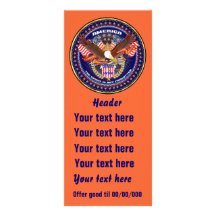 Patriotic American Rack Card View Notes Please