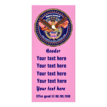 Patriotic American Rack Card View Notes Please