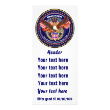 Patriotic American Rack Card View Notes Please