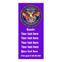 Patriotic American Rack Card View Notes Please