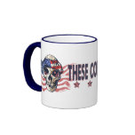 Patriotic American Skull Mugs