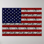 Patriotic American U.S.A. Flag of United States Poster
