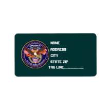 Patriotic American View Notes Please Personalized Address Label