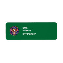 Patriotic American View Notes Please Return Address Label