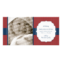 Patriotic Baby Birth Announcement Photo Card