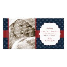 Patriotic Baby Birth Announcement Photo Card