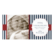 Patriotic Baby Birth Announcement Photo Card