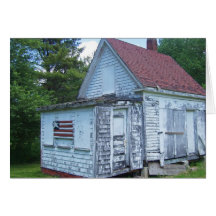 Patriotic Barn Note Card