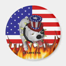 Patriotic BoBo 2 Fridge Magnet