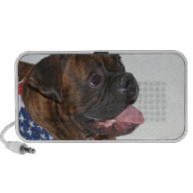 Patriotic boxer dog doodle speaker