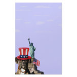 Patriotic boxer dog stationary stationery