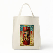 Patriotic Boy Organic Grocery Tote Canvas Bags