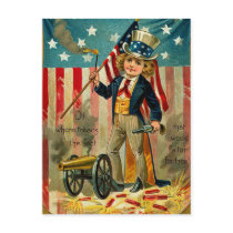 Patriotic Boy Postcard