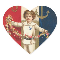 Patriotic Boy Star Sticker