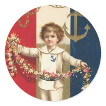 Patriotic Boy Sticker