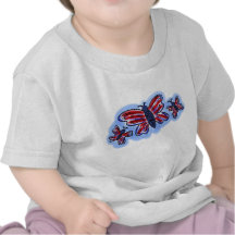 Patriotic butterflies baby shirt