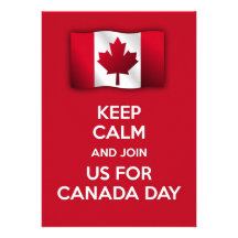 Patriotic Canada day Invitation keep calm