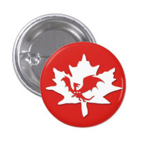Patriotic Canadian Dragon Red Pins