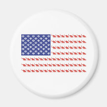 Patriotic Cat/USA Magnets