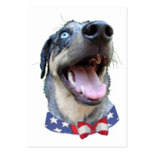 Patriotic Catahoula Leopard Dog Business Card Template