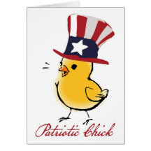 Patriotic Chick Greeting Cards