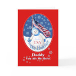 Patriotic Christmas Card for Daddy in Military