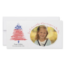 Patriotic Christmas Tree Holiday Card