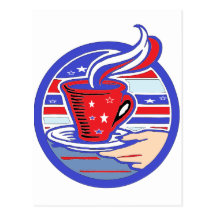 Patriotic Coffee Post Card
