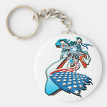 Patriotic Cross Keychain